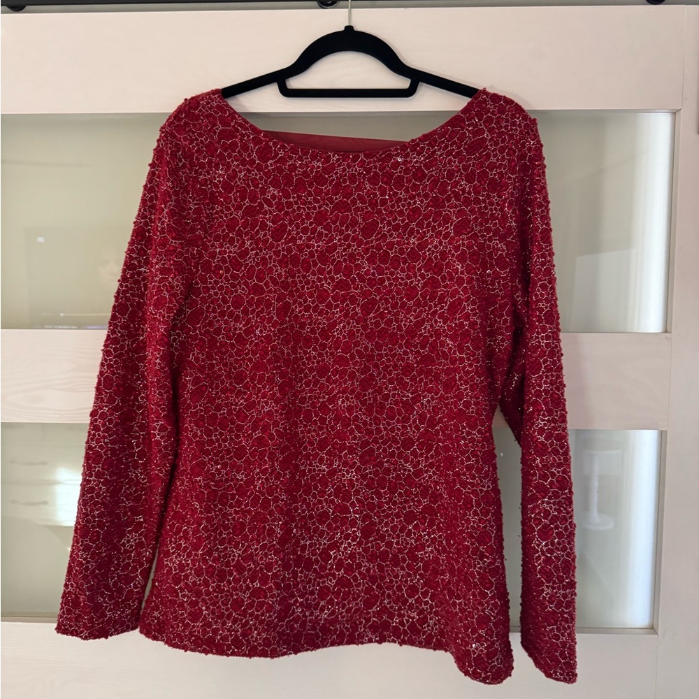 Jennifer Lopez Vibrant Red Top